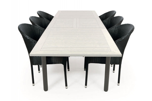 Se Nydala Andrea Havemøbelsæt m/6 stole - 90x200/280 - Grå/Sort ❤ Billig fragt og hurtig levering - Varenummer: Havemøbelland-DK4079 - Udsalg på HAVEMØBELSÆT - Vedligeholdelsesfrie havemøbelsæt Spar helt op til 57% - Kæmpe udsalg på over 739 brands