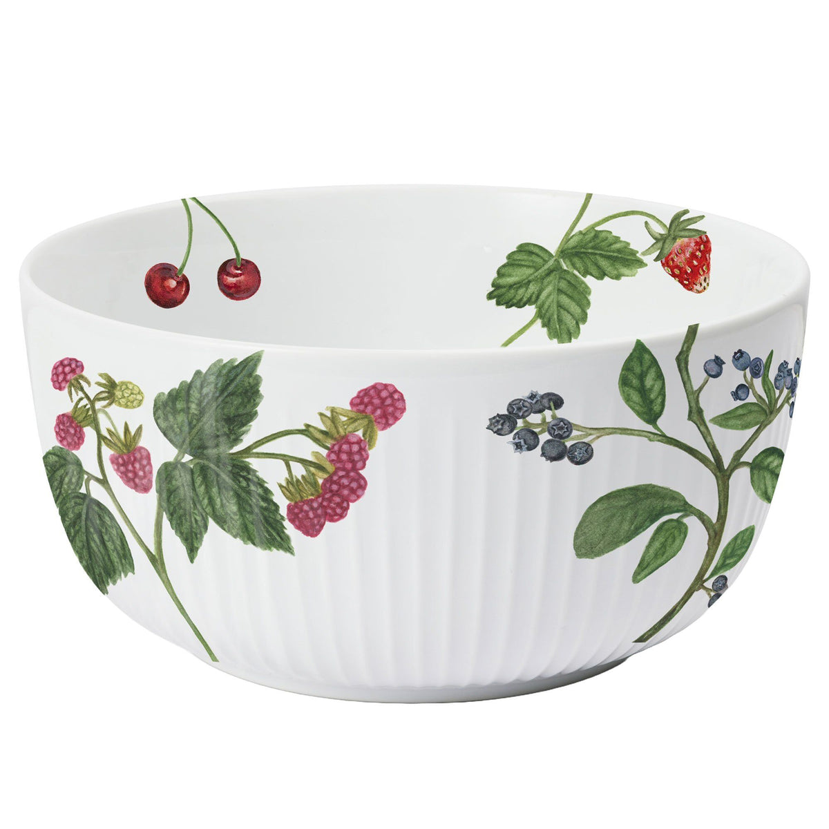 Kähler Hammershøi skål 21 cm med blomstermotiv i summer berries