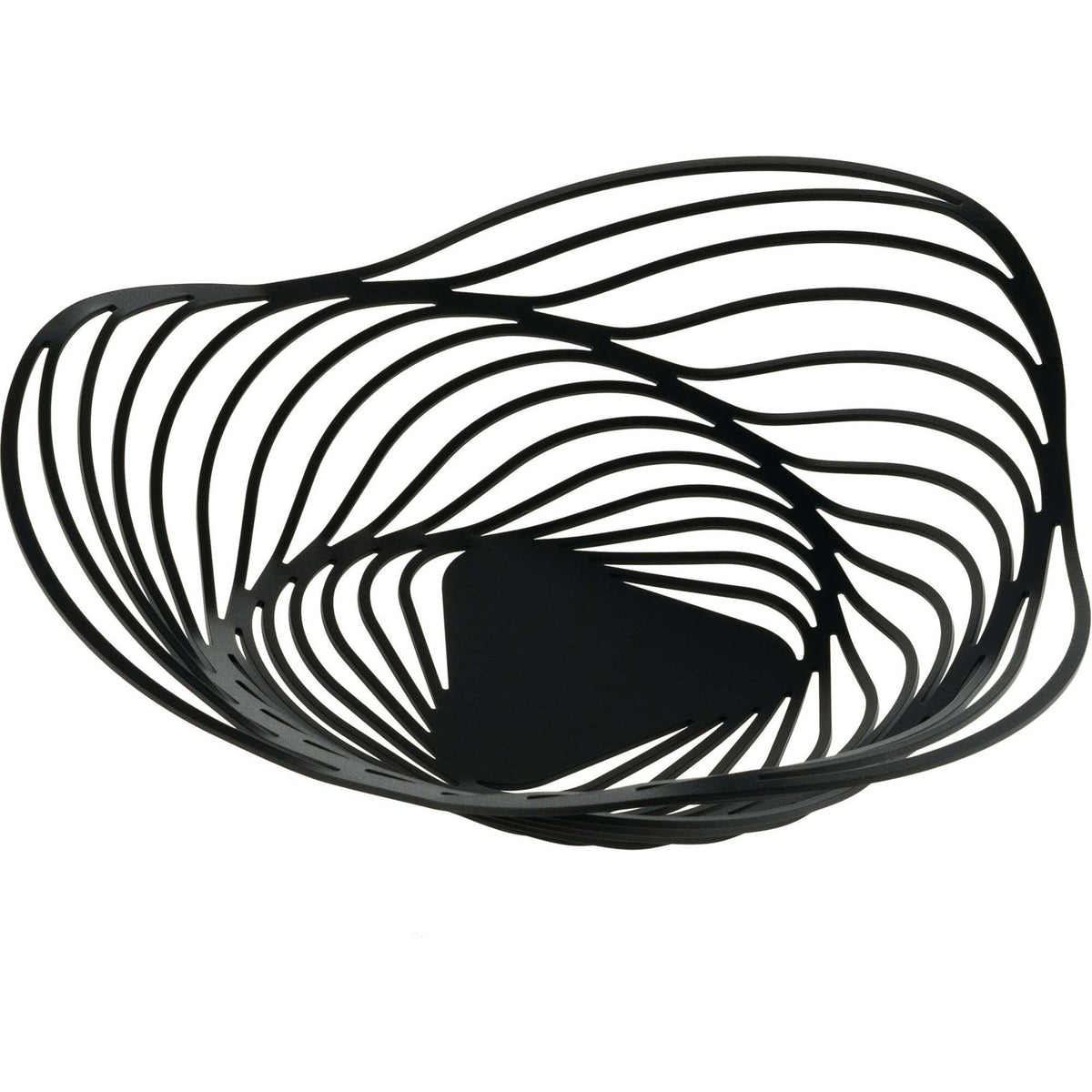 Sort Alessi Trinity serveringskurv i Ø26 cm med geometrisk design