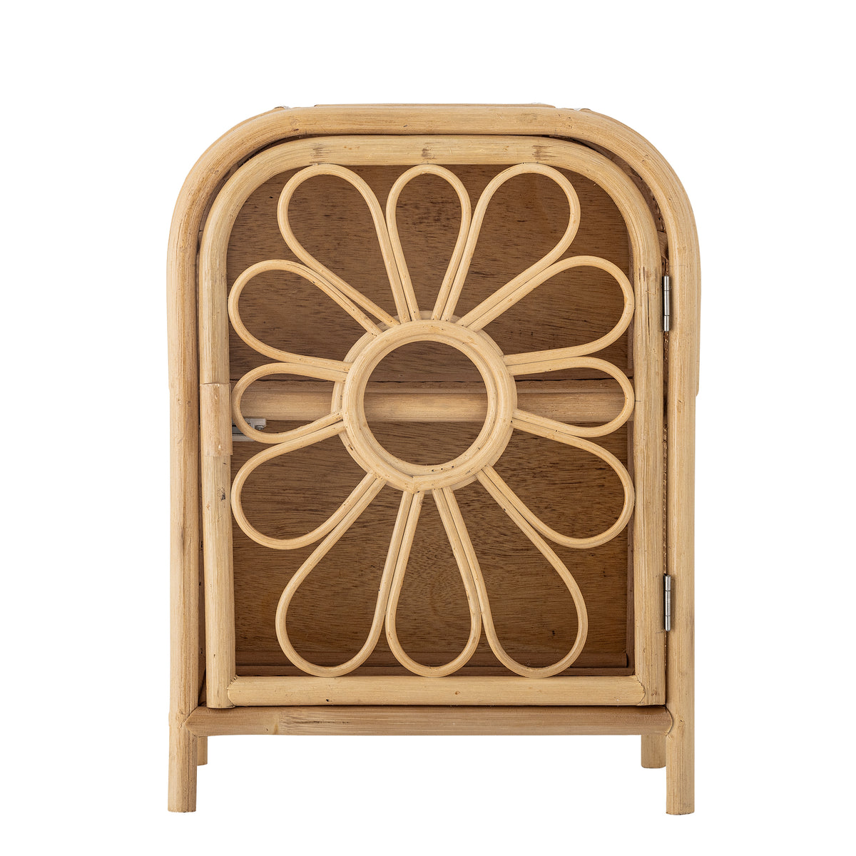 Anuke børneskab fra Bloomingville Mini i natur rattan med låge og hylde
