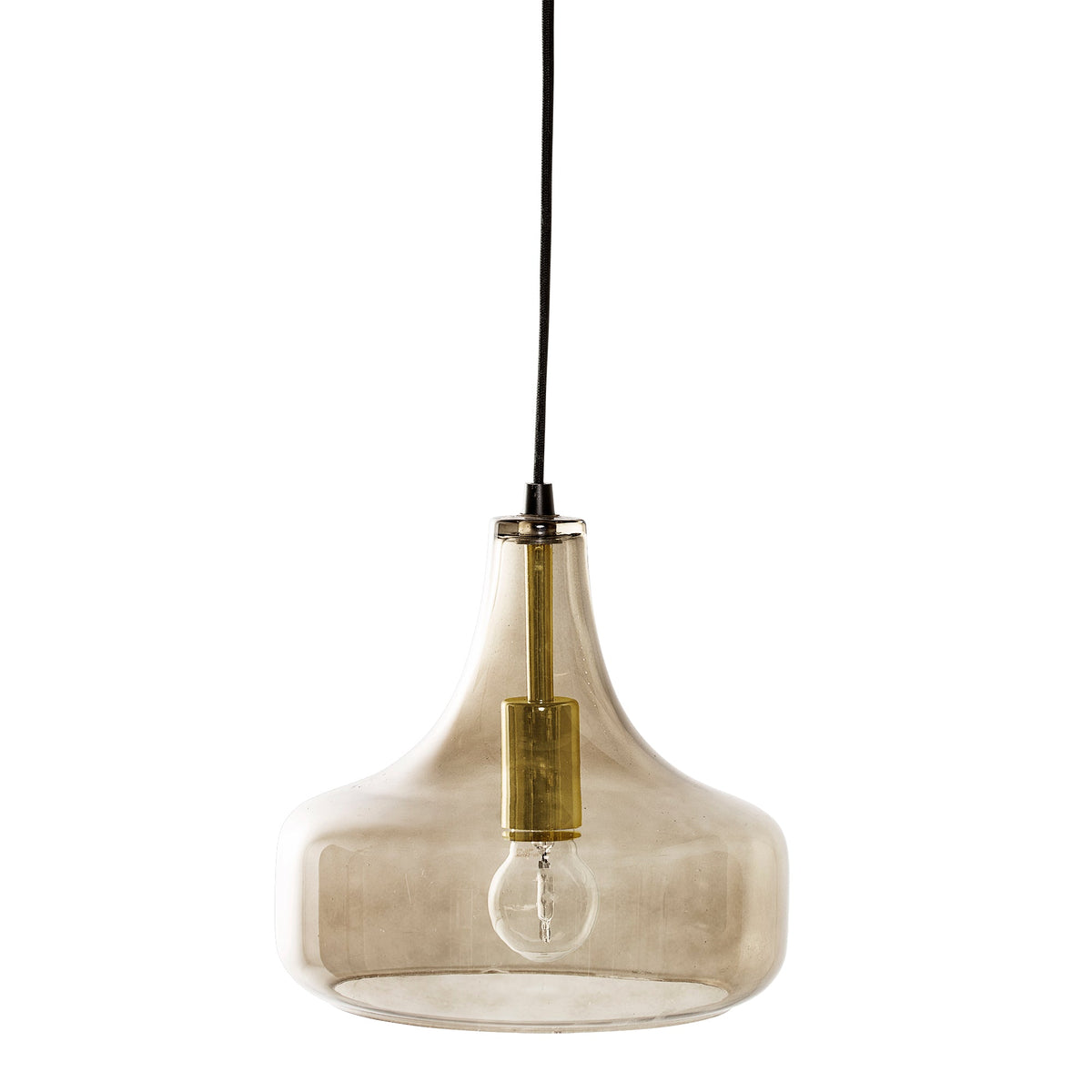 Yuser pendel i brunt glas fra Bloomingville