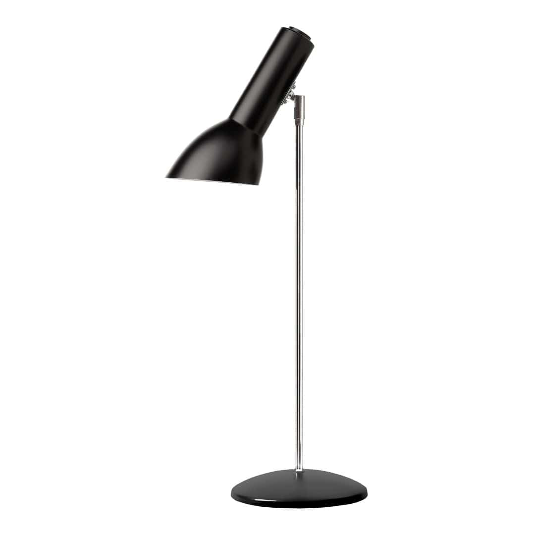 Mat sort Oblique bordlampe med asymmetrisk lampehoved fra CPH Lighting