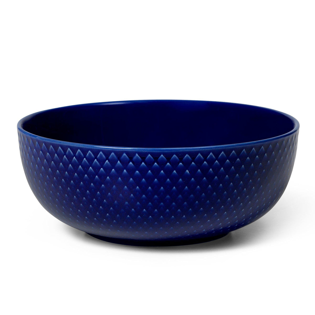 Mørkeblå Rhombe Color skål med rombemønster fra Lyngby porcelæn