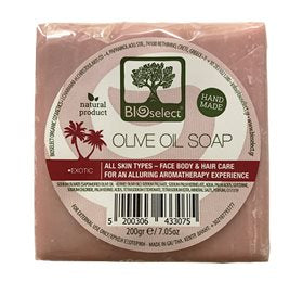 Se Bioselect Oliven sæbe Exotic 200g ✔ Kæmpe udvalg i Bioselect - Køb online på udsalg og tilbud lige nu ✔ Billig fragt • Hurtig levering - Varenummer: Helsegrossisten-13593 og 5200306433075 på lager - Udsalg på Personlig pleje > Bad > Håndsæbe Spar stort – op til 71% - Over 2.739 mærker med kæmpe udsalg