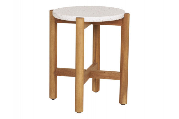 Se Olivia Sidebord - Ø37|46H cm - Akacie/terrazzo ❤ Super billig fragt og lynhurtig levering - Varenummer: Havemøbelland-DK4723 - Udsalg på HAVEBORDE - Sideborde Spar helt op til 57% - Over 739 kendte brands på udsalg