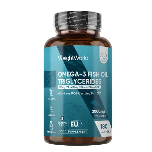 WeightWorld Omega-3-fiskeolie triglycerider 2000 mg højdoseret kosttilskud