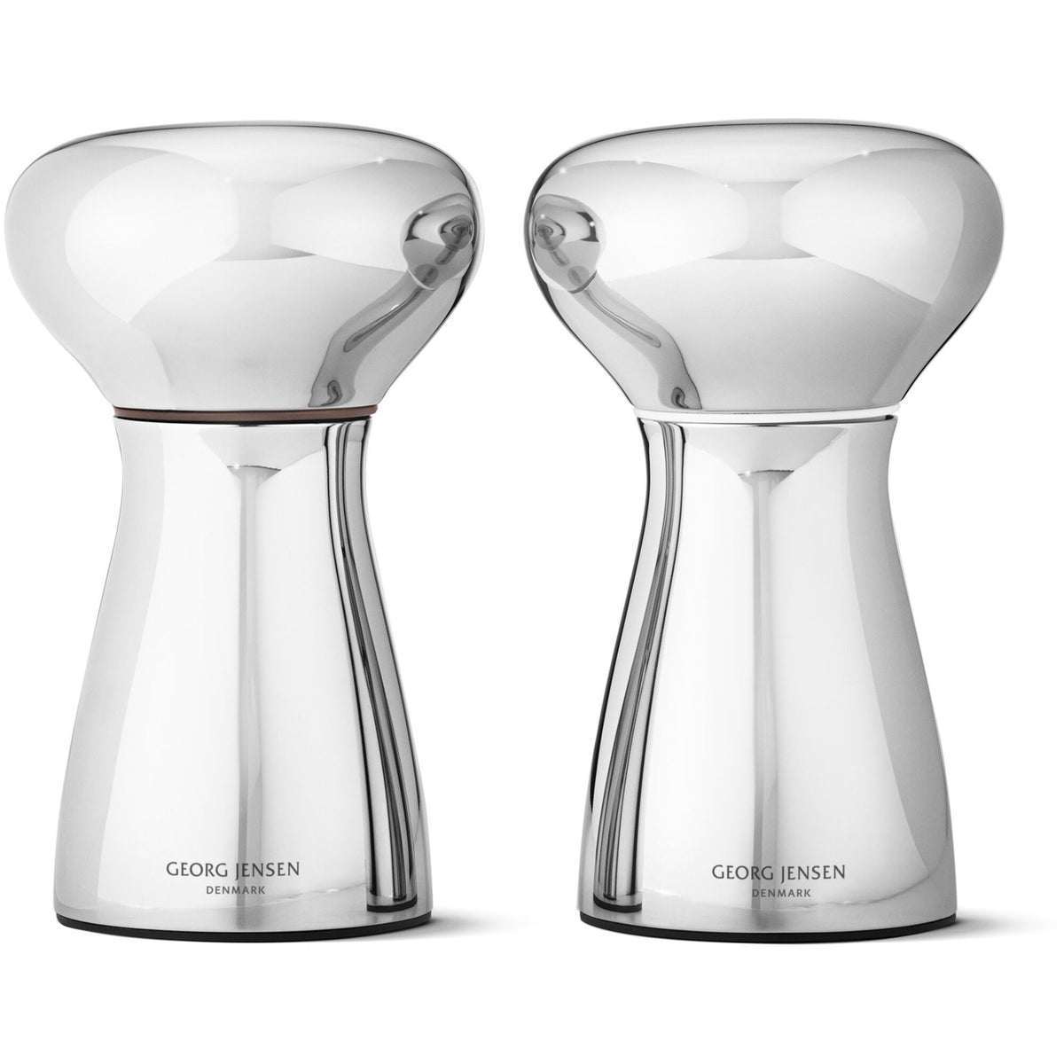 Alfredo salt- og peberkværn, lille, fra Georg Jensen i blankpoleret rustfrit stål