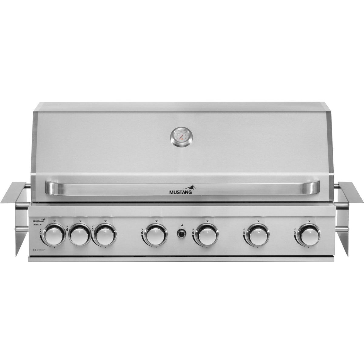 Mustang Jewel 6 indbygningsgrill til gas i rustfrit stål