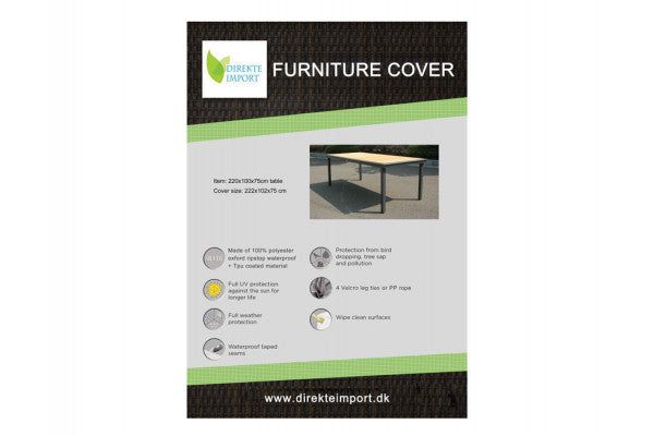 Se Overtræk til havebord - 220x100 cm ❤ Billig fragt og hurtig levering - Varenummer: Havemøbelland-DK3786 - Udsalg på HAVEMØBELOVERTRÆK - Diverse Store besparelser – op til 77% - Shop over 2.281 kendte brands på udsalg
