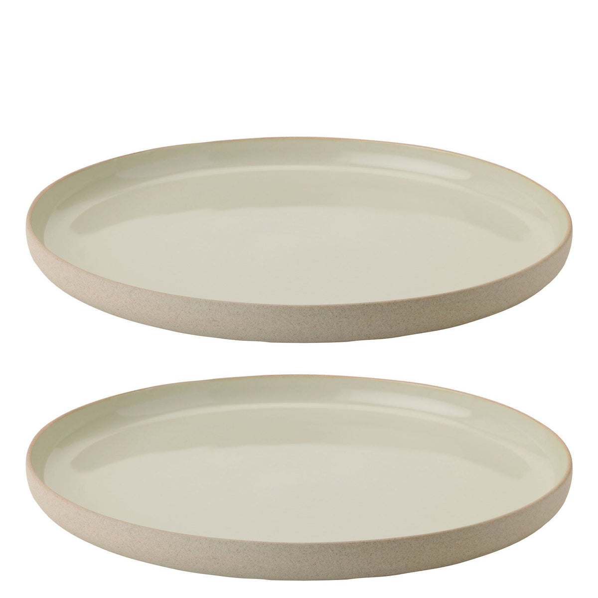 To grå Stelton Emma middagstallerkener på 24 cm