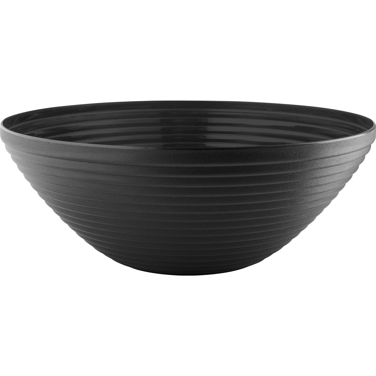 Sort hævekurv fra Eva trio med riller på indersiden, 24,7 cm i diameter