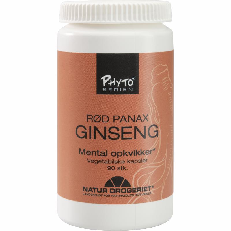 Pakke med Natur-Drogeriet Ginseng Rød Panax, 90 kapsler