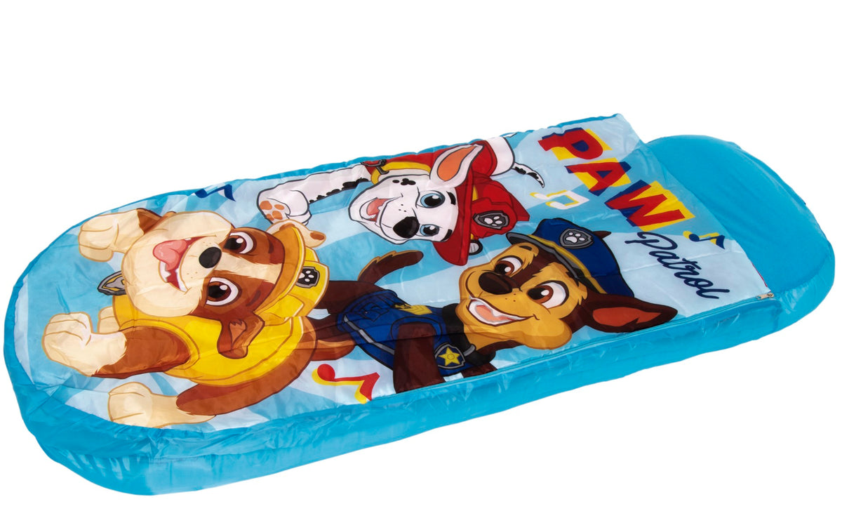 Arditex Paw Patrol junior gæsteseng, der er sovepose og luftmadras i én