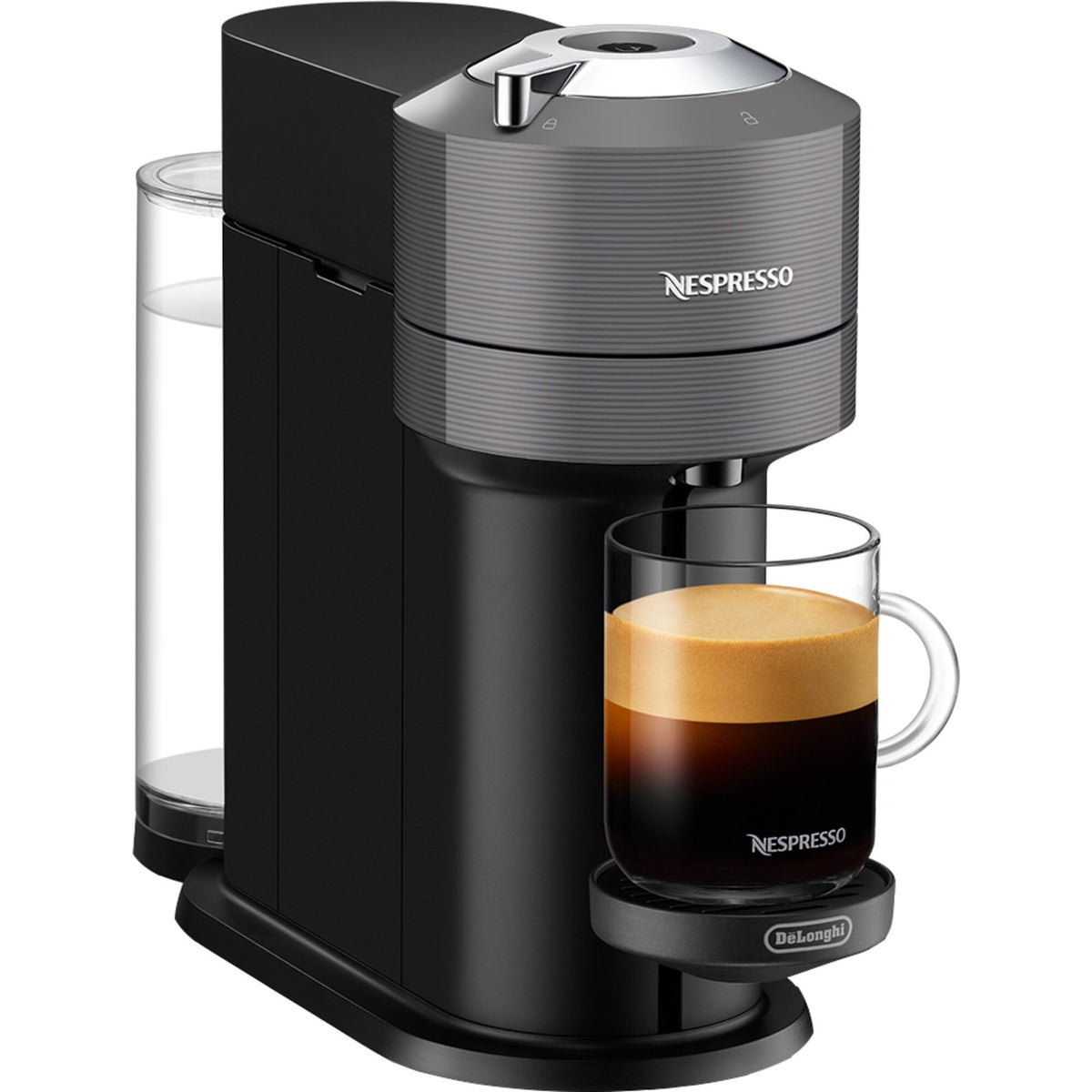 Grå Nespresso Vertuo Next kapselmaskine på 1 liter