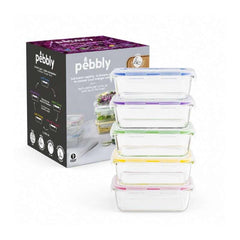 Pebbly meal prep opbevaringssæt, 5 x 850 ml