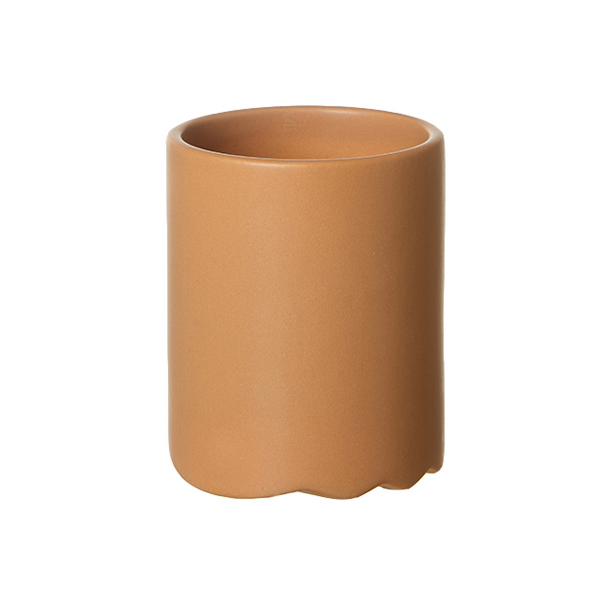 Tandkrus i brun keramik
