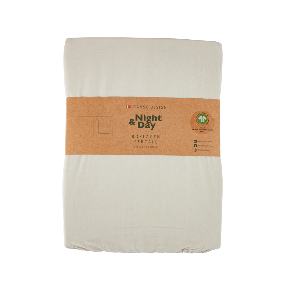 Se Night og Day PERCALE Økologisk Boxlagen - 180x200 cm - Sand ❤ Kæmpe udvalg i Night og Day - Køb online på udsalg og tilbud lige nu ❤ Meget billig fragt og hurtig levering - Varenummer: HomeFeeling-1543 og barcode / Ean: 5703288108547 på lager - Udsalg på Lagner - Percale lagner - Alle lagner Få op til 63% i rabat - Find over 1.798 brands på udsalg