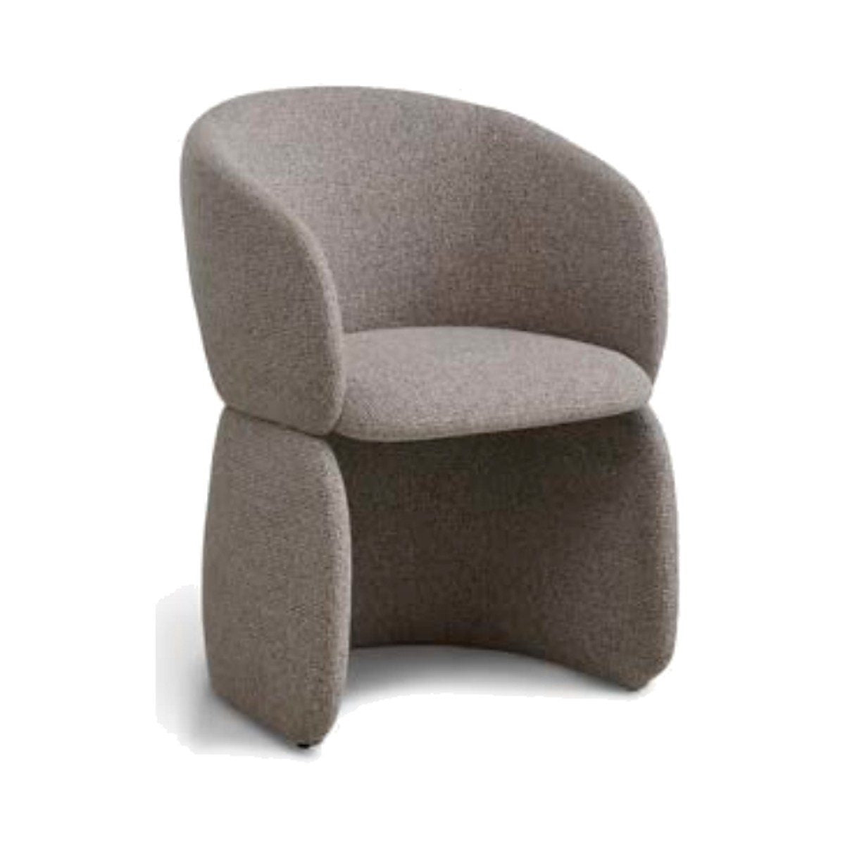 Scandinavian Living Peter spisestol med rund ryg og armlæn, betrukket med beige Verona stof
