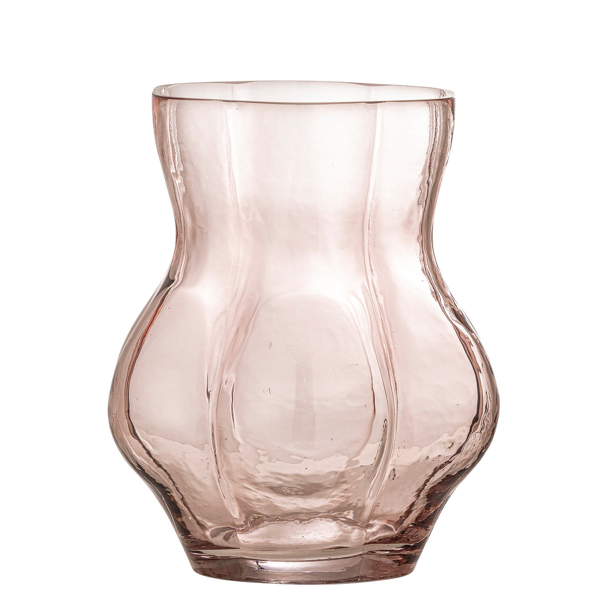 Rosa Tava glasvase med organisk form fra Creative Collection, Ø18 × H20 cm