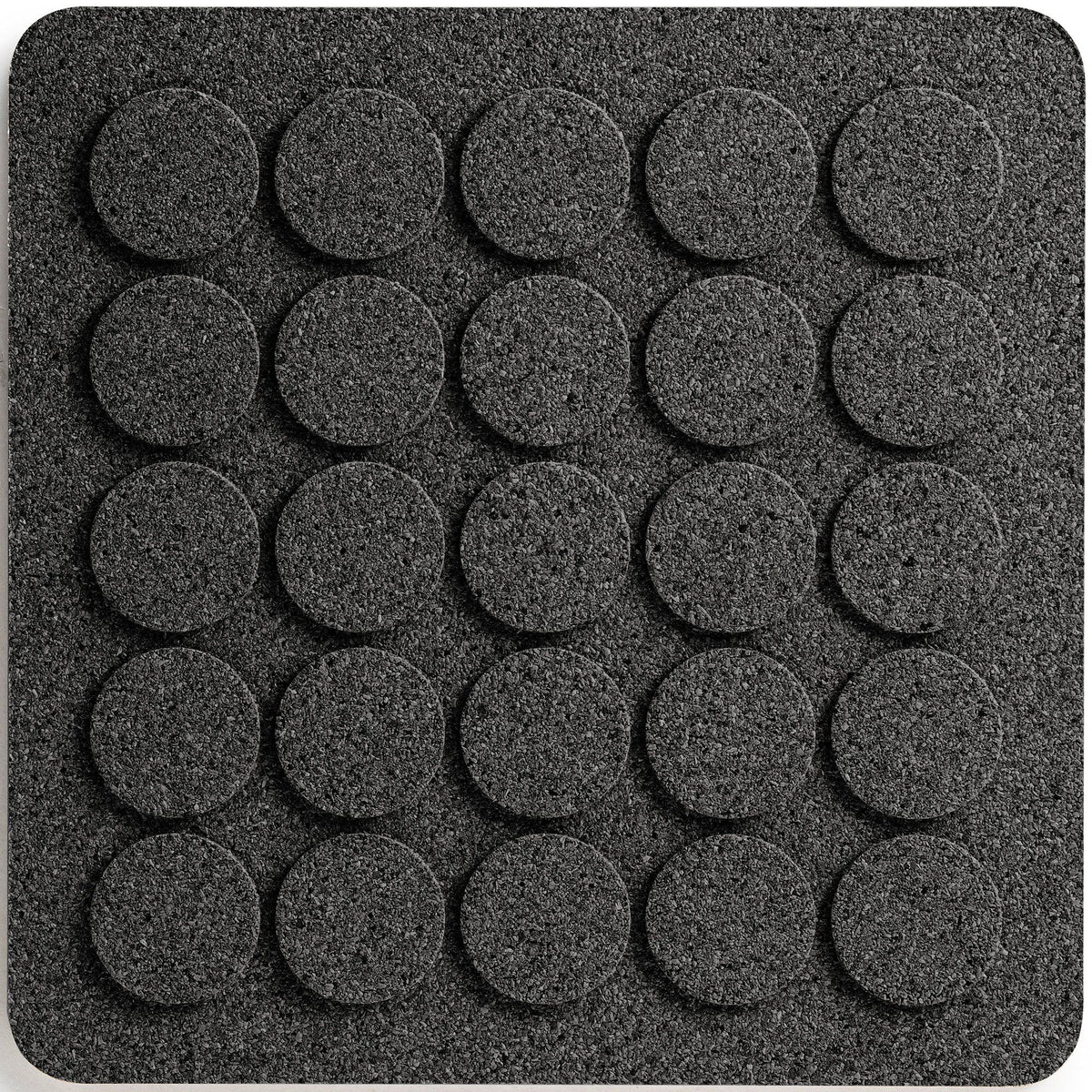 Firkantet Square Dots bordskåner i kork fra Born in Sweden, 20 x 20 cm