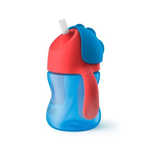 Blå og rød Bendy sugerørskop fra Philips Avent