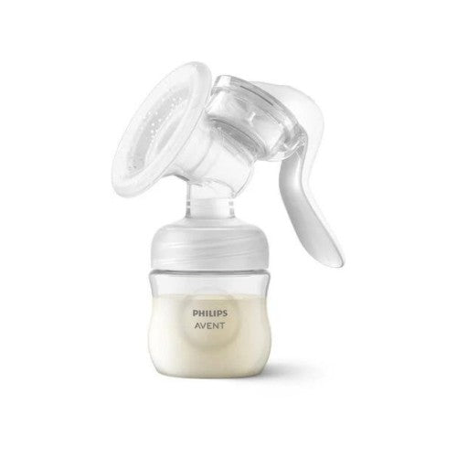 Philips Avent manuel brystpumpe i hvid og transparent udførelse