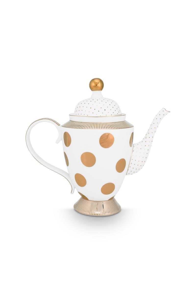 Se tilbud på Teapot Dot Delight White-Gold 1.25ltr! Billigt udsalg på Pip Studio. Køb online nu! Hurtig levering, billig fragt. Varenummer: CADEC-51.005.082. Spar op til 57%.