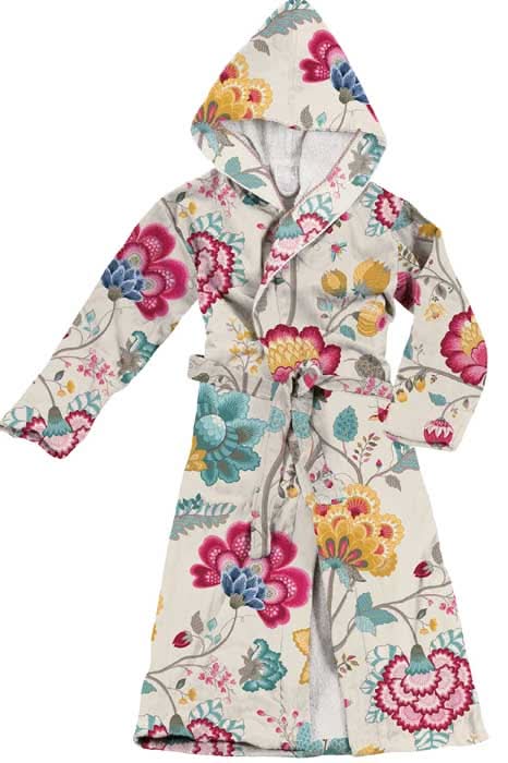 PIP Floral Fantasy Star White Morgenkåbe - L
