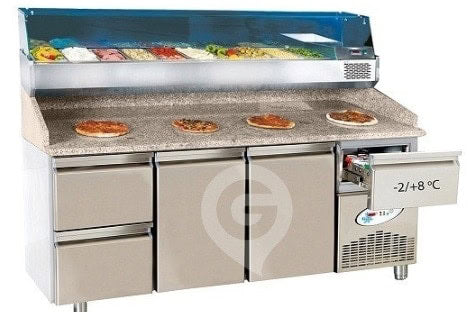 Frenox pizzadisk til dejplader med to døre og tre skuffer