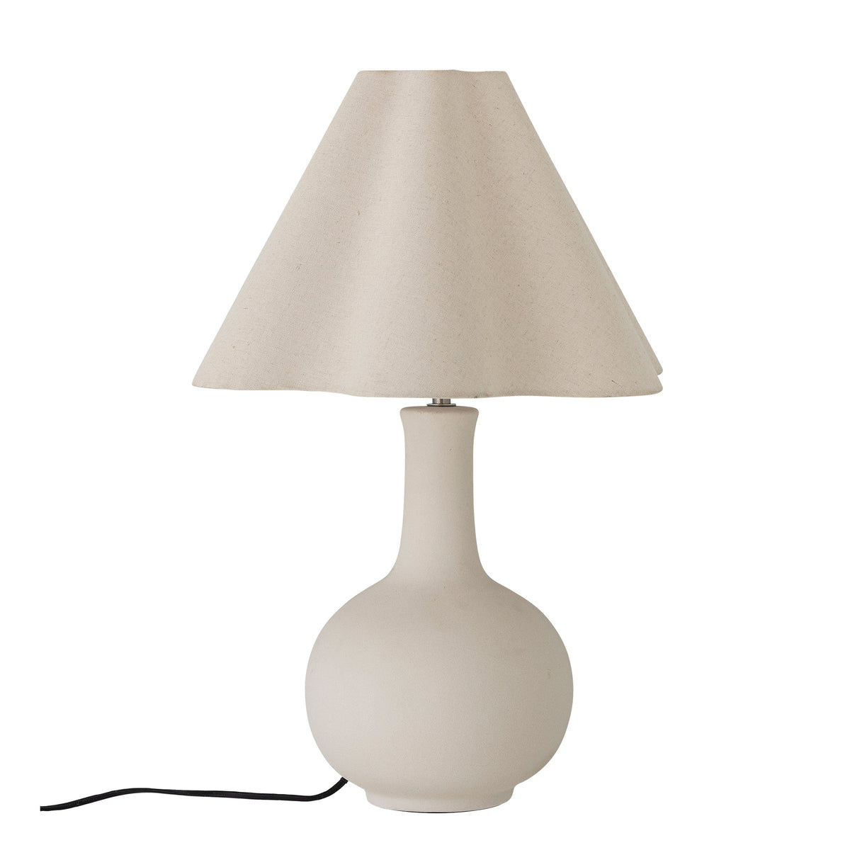 Hvid Heide bordlampe i stentøj fra Bloomingville