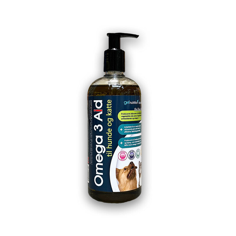 Flaske med 500 ml Omega 3 til hunde