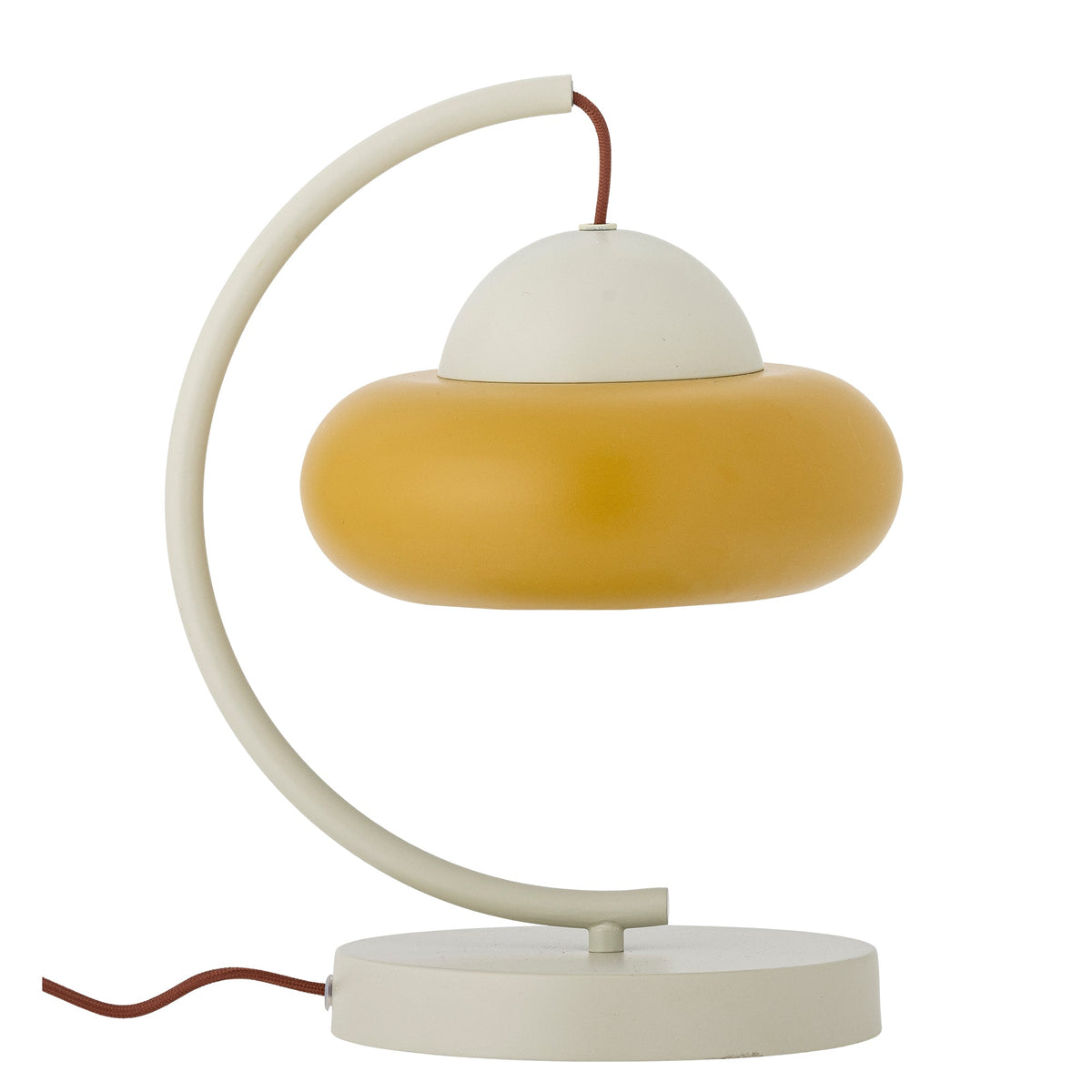 Bubble bordlampe i jern med blød silhuet og varm gul tone fra Bloomingville