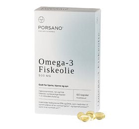 Se Porsano Omega-3 Fiskeolie 60 kapsler  DATOVARE 03/2025 ✔ Kæmpe udvalg i  KopK - Køb online på udsalg og tilbud lige nu ✔ Hurtig levering: 1 - 2 Hverdage samt billig fragt - Varenummer: HG-55988-1 og barcode / Ean: 5700002276810 på lager - Udsalg på Sundhed > > Spar op til 58% - Over 1354 design mærker på udsalg