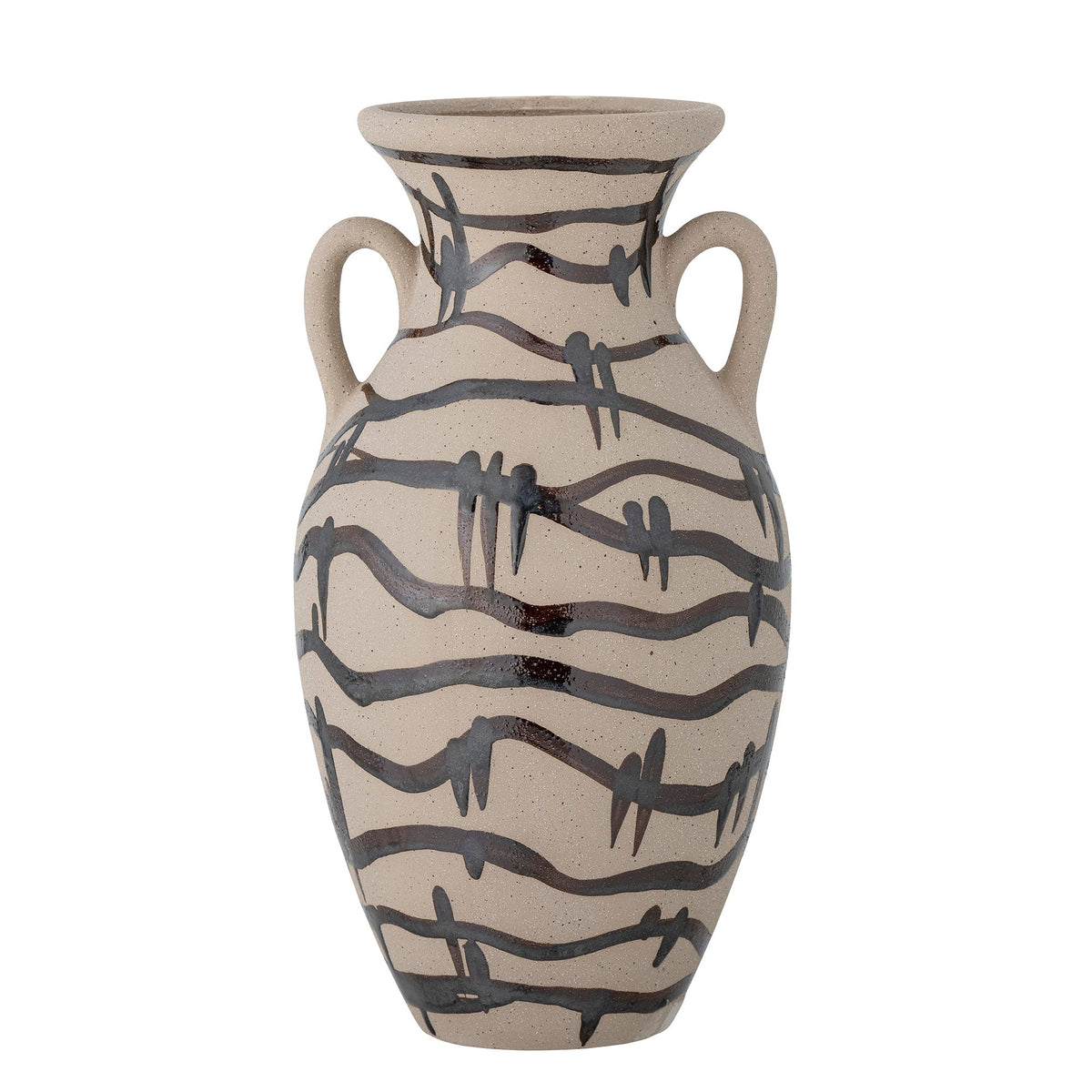 Sort vase i stentøj, Ohana fra Bloomingville, til buketter