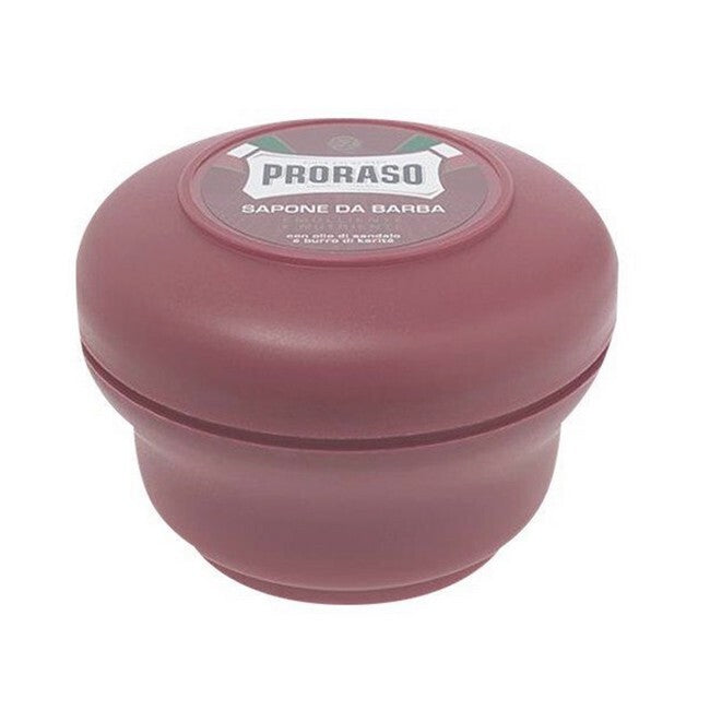 Beholder med Proraso Barbersæbe Nourishing 150 ml til skægpleje og barbering