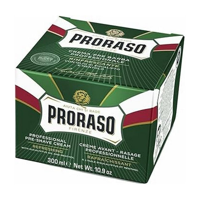 Proraso Preshave Creme Eucalyptus og Menthol i 300 ml beholder til skægpleje