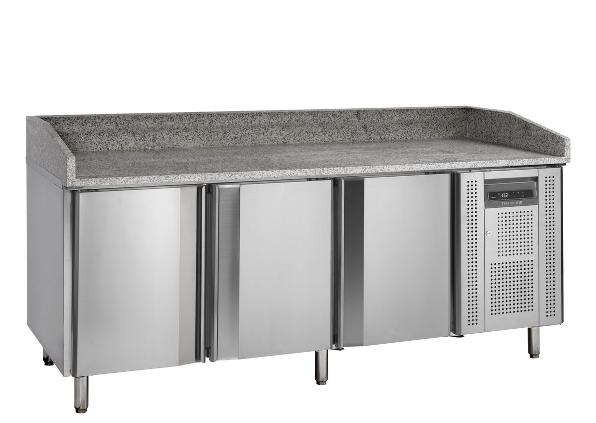 Tefcold PT1300 rustfrit pizzabord med stor kølekapacitet
