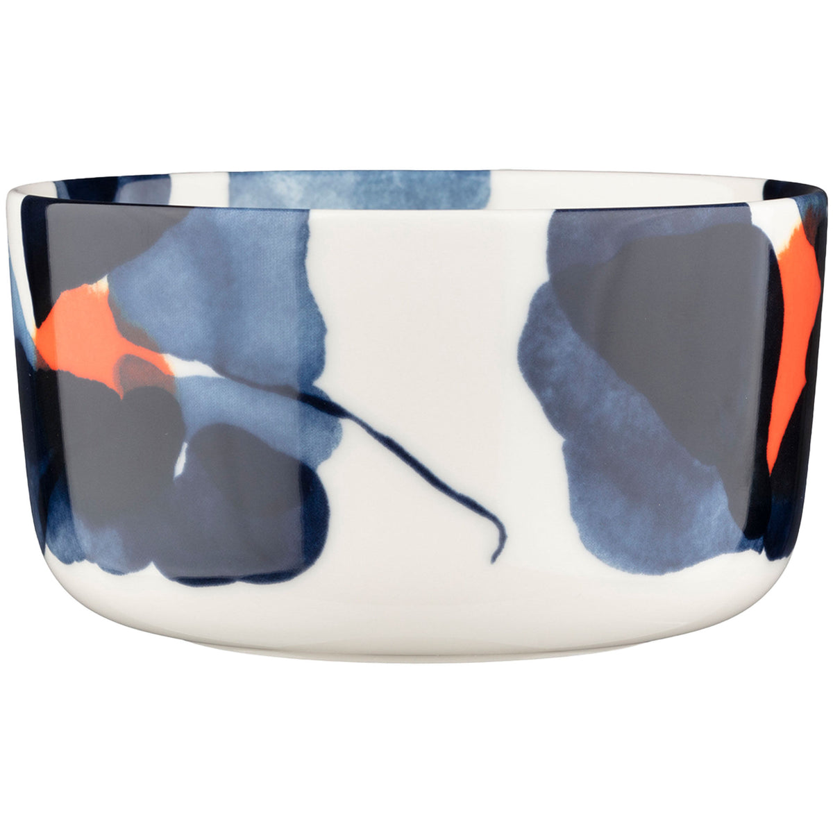 Marimekko Valssi skål 5 dl med blomsterdesign i hvid, blå og orange