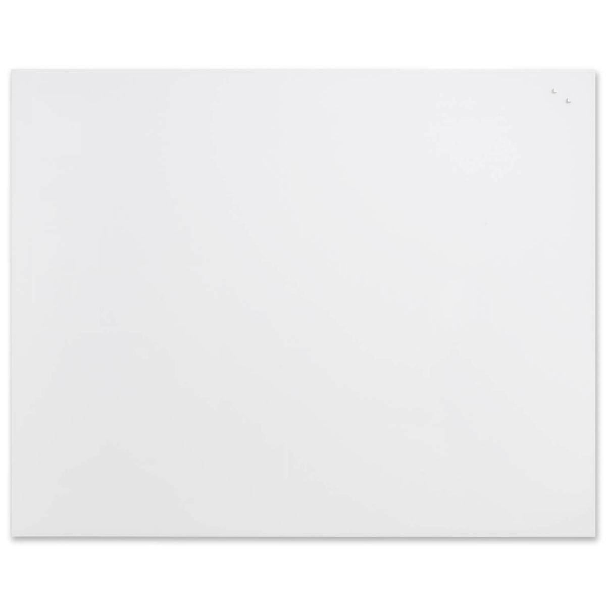 Stor hvid Pure White magnetisk glastavle fra Naga, 120 x 90 cm, på væg