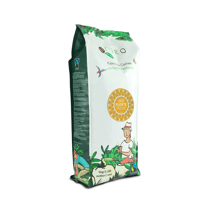 Puro Fuerte mørkristede espressobønner i stor pakning på 9 kg