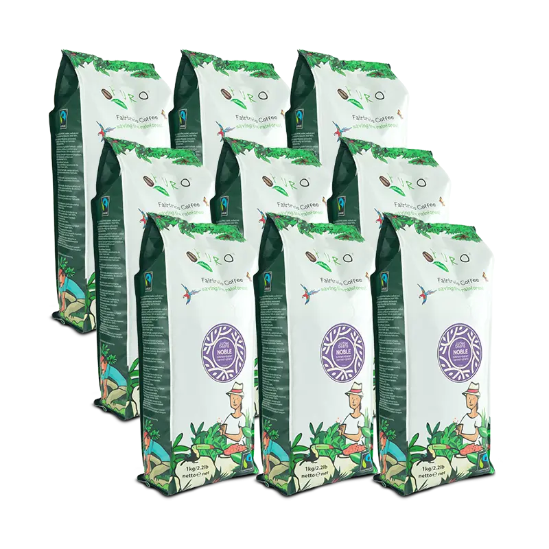Smagskasse med 9 kg Puro Noble mellemristede kaffebønner