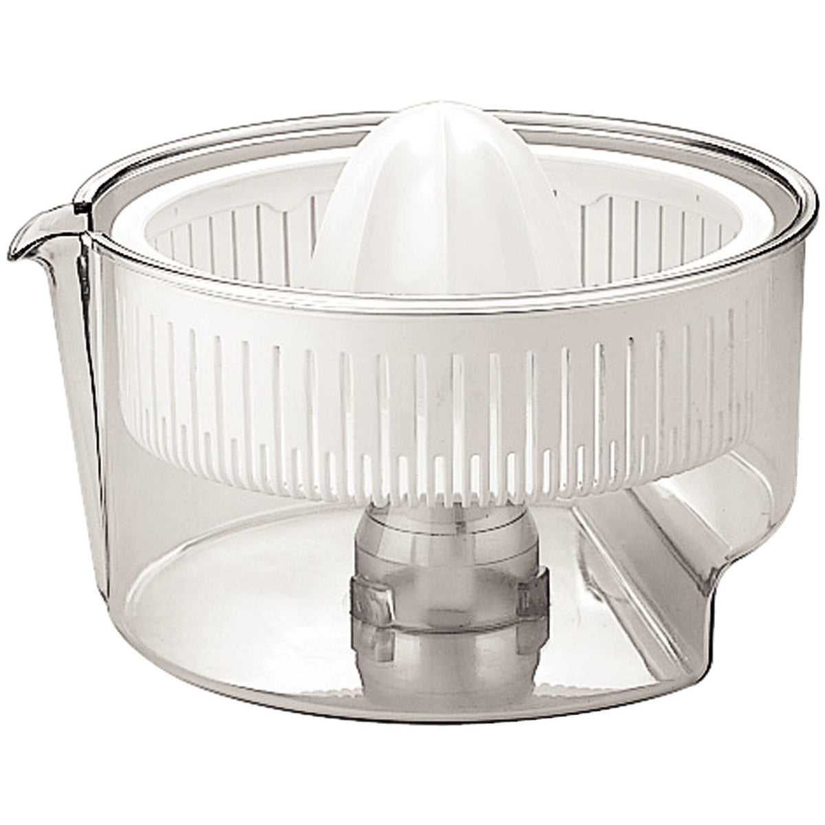 Hvid Bosch MUZ6ZP1 citruspresser med si-kurv, pressehjul og beholder