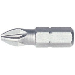 Standard PZ-bit i 1/4 fra Haefele, længde 25 mm, til skruer med krydskærv i PZ1, PZ2 og PZ3