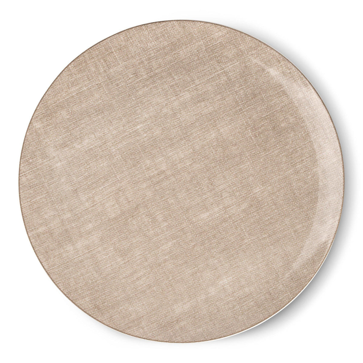 Flad tallerken 27 cm med hørstruktur fra Magnor Linen, designet af Halvor Bakke