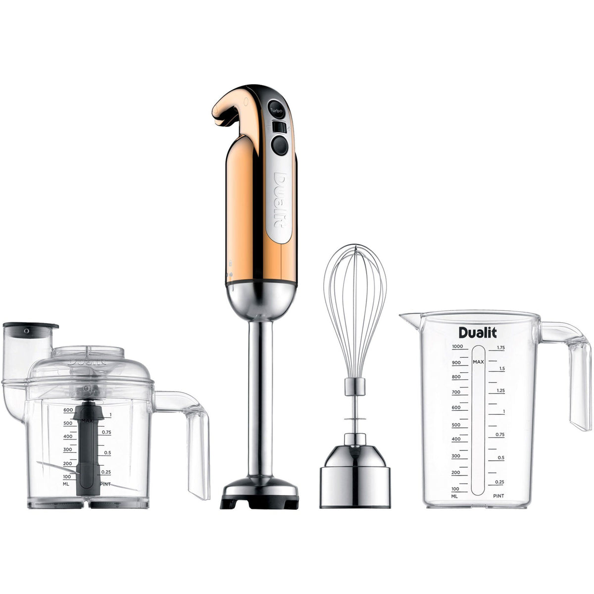 Dualit New Edition stavblender i kobber med tilbehør