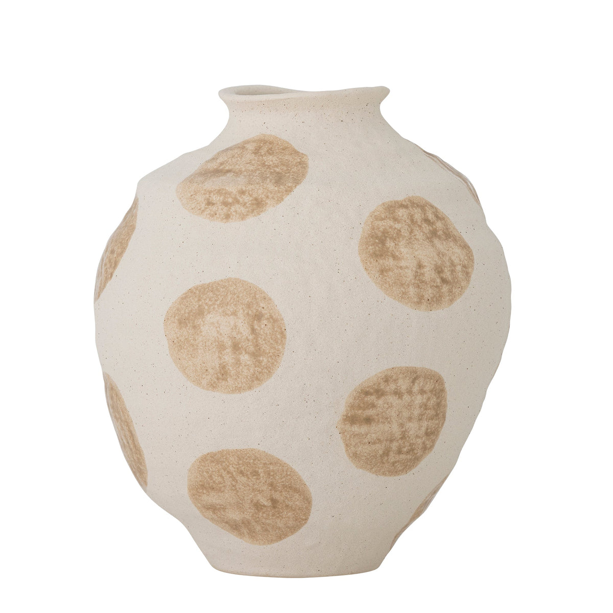 Creative Collection Byron vase i naturfarvet stentøj med reaktiv glasur