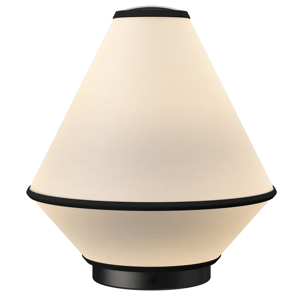 Edgeform Tafta portabel bordlampe i sort og off-white designet af Rune Krøjgaard