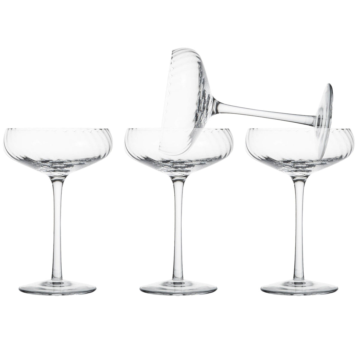 Fire Byon Opacity champagneglas på 30 cl med snoet glasmønster