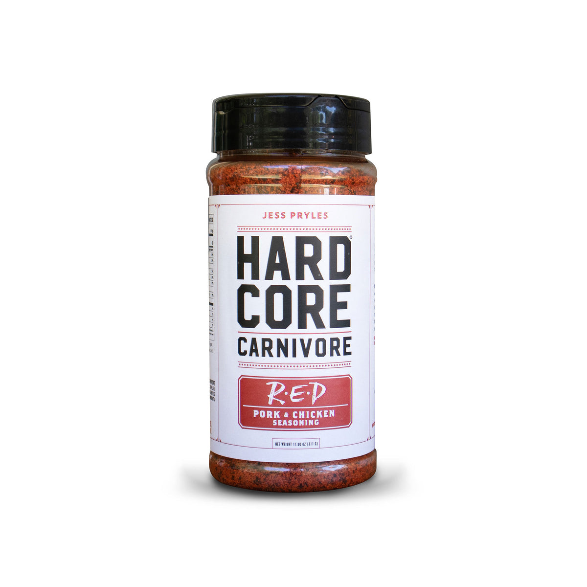 Hardcore Carnivore Red Signature krydderiblanding i shaker på 311 gram