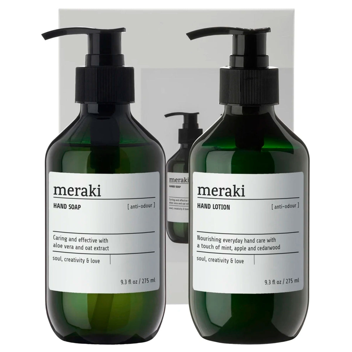 Meraki Simple Hand Care Anti-Odour gaveæske med håndsæbe og håndcreme